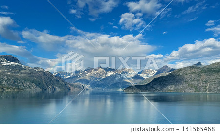Glacier Bay National Park, Johns Hopkins Inlet mountains and glaciers, World Heritage Site, photographed in late August 2025 131565468