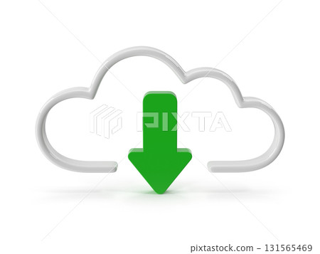 Cloud Download Icon - Internet Data Transfer Symbol 131565469