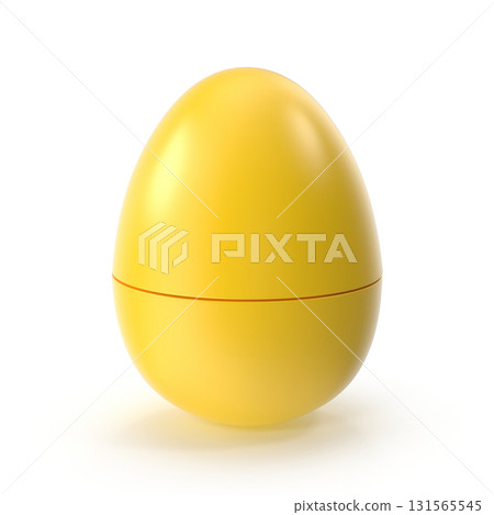 3D Rendered Yellow Egg in Halves 131565545