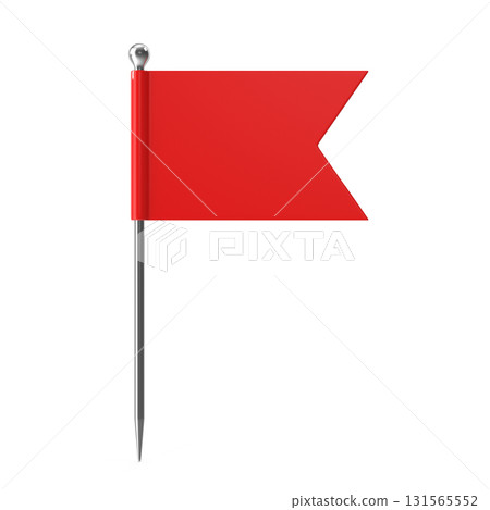 Red Flag on a Pin A Symbol of Marking, Location, or Achievement Red Flag on a Pin A Symbol of Marking, Location, or Achievement 131565552