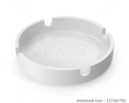 White ceramic ashtray a clean and modern smoking accessory 131565792
