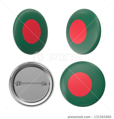 Bangladesh flag button badges - multiple angles Bangladesh flag button badges - multiple angles 131565800