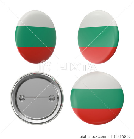 Bulgaria flag badges patriotic buttons for display and support 131565802
