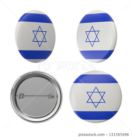 Israel flag badges button pin emblems with star of david and stripes 131565896