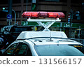 執勤警車的紅燈 131566157
