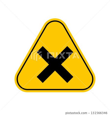 Irritant sign or harmful hazard symbol, Yellow Triangle Caution Symbol, isolated on white background, vector icon Irritant sign or harmful hazard symbol, Yellow Triangle Caution Symbol, isolated on white background, vector icon 131566346