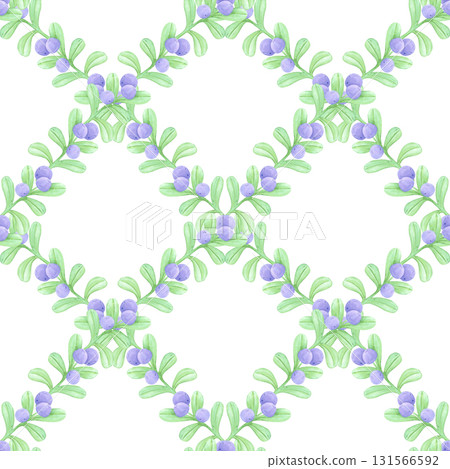 Hand drawn watercolor blueberry branch seamless pattern. Illustration isolated on white background. Can be used for textile, fabric, scrapbook and other printed products. Hand drawn watercolor blueberry branch seamless pattern. Illustration isolated on white background. Can be used for textile, fabric, scrapbook and other printed products. 131566592