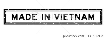 Grunge black made in vietnam word square rubber seal stamp on white background Grunge black made in vietnam word square rubber seal stamp on white background 131566934
