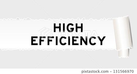 Ripped gray paper background that have word high efficiency under torn part Ripped gray paper background that have word high efficiency under torn part 131566970