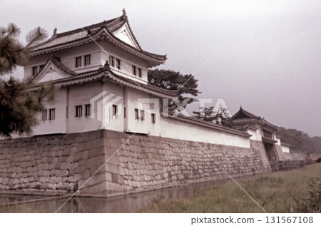 Old photo taken in 1956, southeast corner tower of Nijo Castle, former imperial villa, Kyoto Old photo taken in 1956, southeast corner tower of Nijo Castle, former imperial villa, Kyoto 131567108