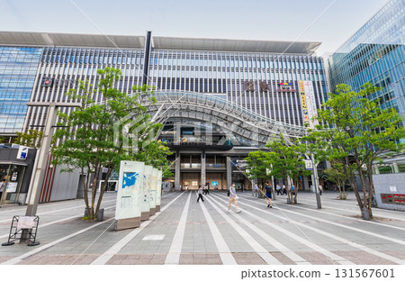 Fukuoka Hakata Station Hakata Exit Morning view 131567601