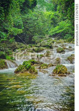 Waterfalls and streams among green mountains and clear waters in Guizhou Xiaoqikong Scenic Area Waterfalls and streams among green mountains and clear waters in Guizhou Xiaoqikong Scenic Area 131567685