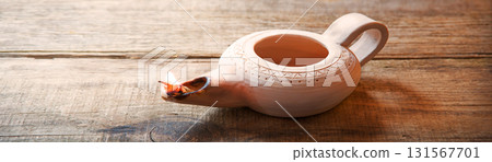 Old retro rural lamp pot 131567701