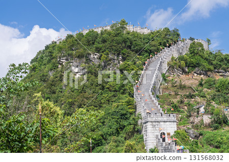 The ancient city wall and tower of Qingyan Ancient Town in Guiyang The ancient city wall and tower of Qingyan Ancient Town in Guiyang 131568032