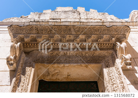 Temple of Jupiter ornate facade in Diocletian's Palace Split 131568072