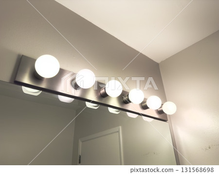 Bright vanity bathroom light bulbs 131568698