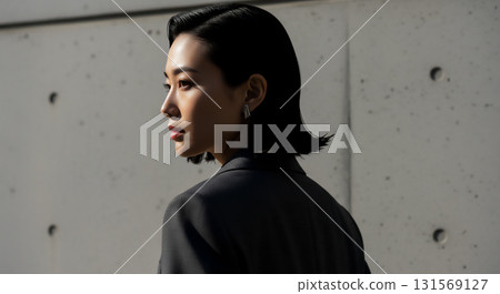 Portrait of a female business person in a suit 131569127