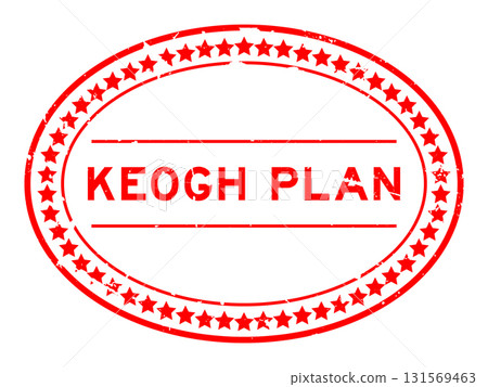 Grunge red keogh plan word oval rubber seal stamp on white background Grunge red keogh plan word oval rubber seal stamp on white background 131569463