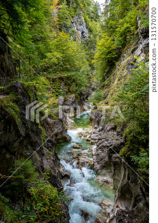 Spectacular Hiking Trail Triftsteig Through Canyon Kaiserklamm With Brandenburger Ache In Tyrol, Austria Spectacular Hiking Trail Triftsteig Through Canyon Kaiserklamm With Brandenburger Ache In Tyrol, Austria 131570700