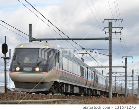 383 Series Shinano Express train departing from Osaka on the Tokaido Main Line 131571270