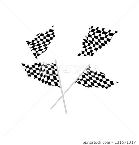 racing flag finish flag Checkered Flag Corner Element  131571317