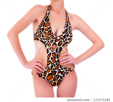Sexy woman in swimsuit isolated on white background 131571485