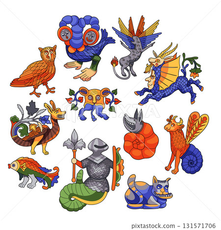 Graphic bestiary creatures 131571706