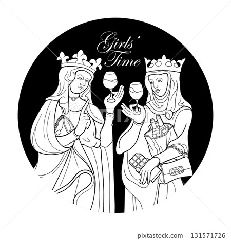 Graphic ladies as medieval queens Graphic ladies as medieval queens 131571726