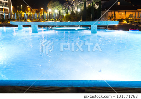 Resort hotel night pool Resort hotel night pool 131571768