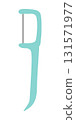Dental flosser. Oral and dental health care. Flat style element. Vector illustration 131571977
