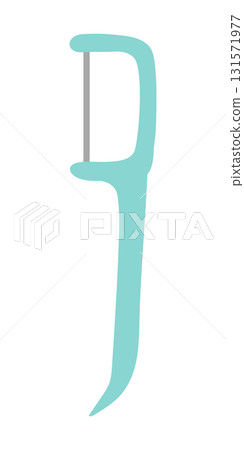 Dental flosser. Oral and dental health care. Flat style element. Vector illustration 131571977
