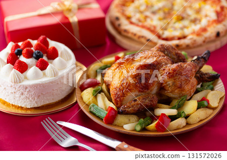烤雞和聖誕晚餐 131572026