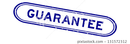 Grunge blue guarantee word rubber seal stamp on white background 131572312