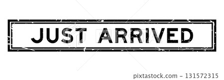 Grunge black just arrived word square rubber seal stamp on white background Grunge black just arrived word square rubber seal stamp on white background 131572315