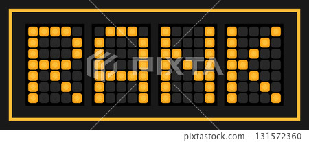 Orange color led banner in word rank on black background Orange color led banner in word rank on black background 131572360