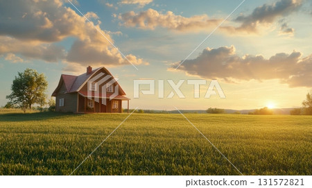 Sunset Dream Home in Green Field. 131572821