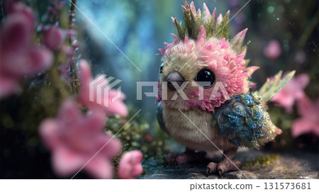 梅花圖案鳥吉祥物春天的幻想 131573681