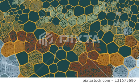 Voronoi 六邊形網的抽象鑲嵌 Voronoi 六邊形網的抽象鑲嵌 131573690