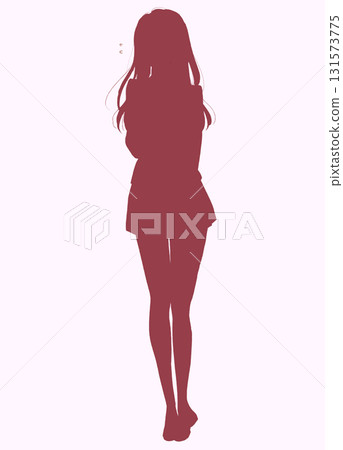 煩躁的女學生冬裝汗水剪影 煩躁的女學生冬裝汗水剪影 131573775
