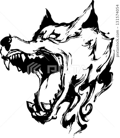 狼墨畫插圖 狼墨畫插圖 131574054