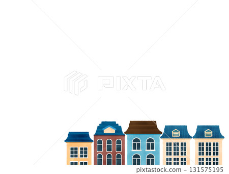 具有繪畫感的簡約城鎮景觀 具有繪畫感的簡約城鎮景觀 131575195