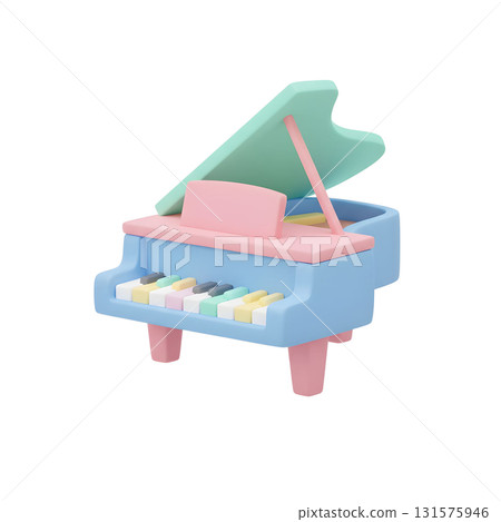 Colorful Pastel Piano Icon 131575946
