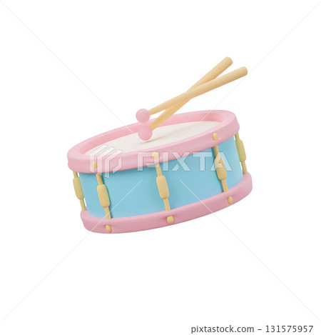 Colorful Pastel Snare Drum Icon 131575957