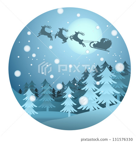 Fantastic winter forest and Santa Claus Fantastic winter forest and Santa Claus 131576330