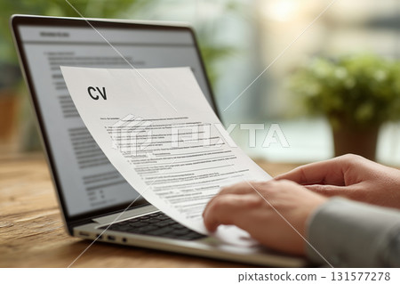 Composite of hands holding a CV showcasing diverse job applications and careers Composite of hands holding a CV showcasing diverse job applications and careers 131577278