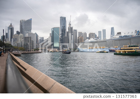 Sydney downtown harbor during busy day, Sydney, Australia 131577363