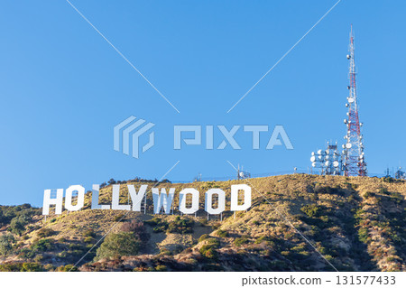 Hollywood sign at Mount Lee in Los Angeles in the United States 131577433