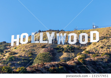 Hollywood sign at Mount Lee in Los Angeles in the United States Hollywood sign at Mount Lee in Los Angeles in the United States 131577451