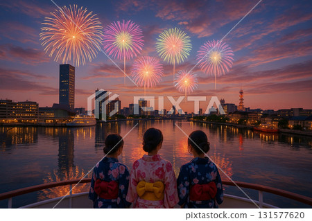 Fireworks at Niigata Port, Toki Messe, and other locations 131577620