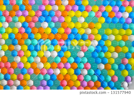 A colorful mosaic of small balls in various colors A colorful mosaic of small balls in various colors 131577940